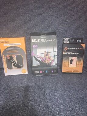 Resistance Strap Set - Black/Pink - 3 Pack